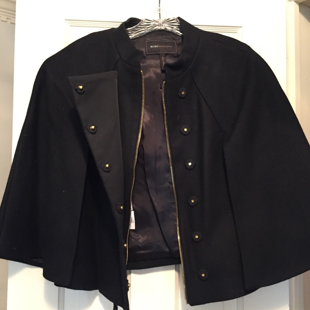 BCBG Maxazria Black Cape